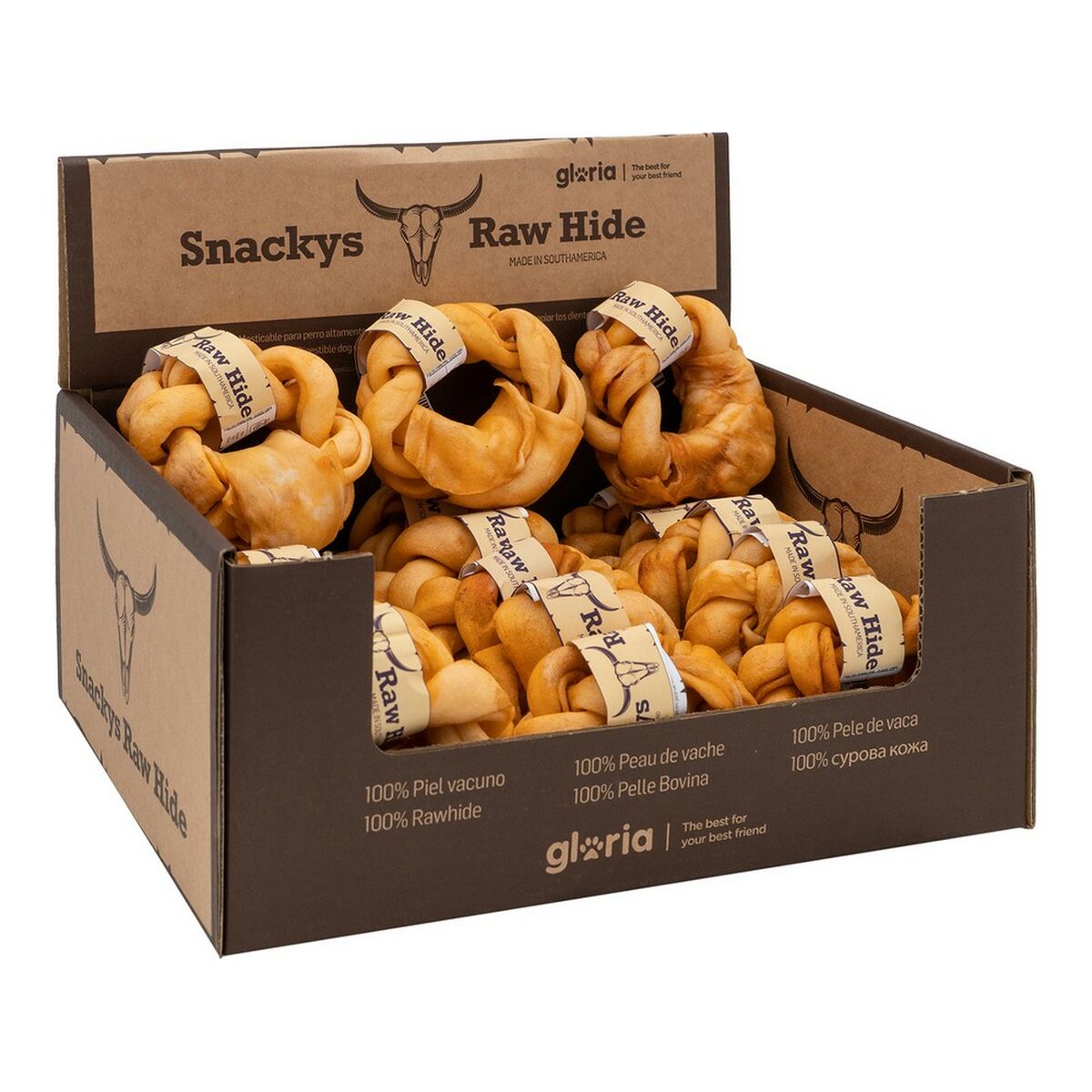 Svačinka pro psy Gloria Snackys Rawhide Med S copy Donut